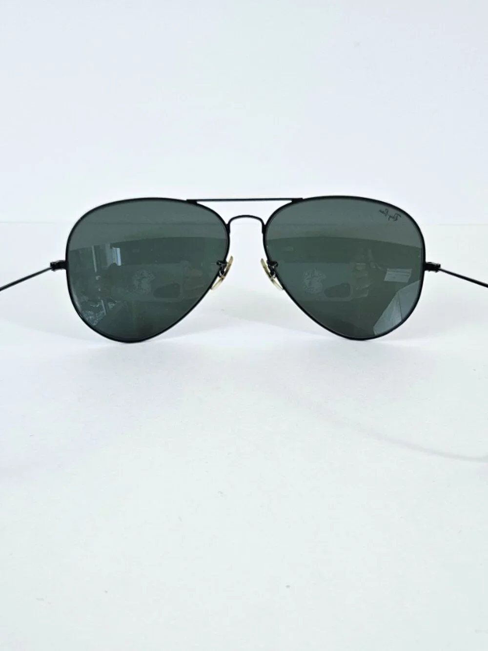 Circa 1980s Vintage B&L Ray-Ban G-15 Black Shooting Aviator Polarized Sunglasses